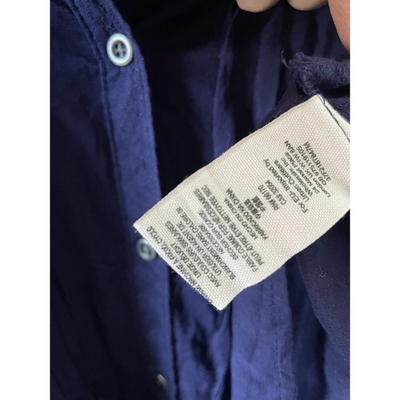 Free People Sisters of the Moon Deep Blue Purple Lightweight Cotton Top Size M - Picture 7 of 7